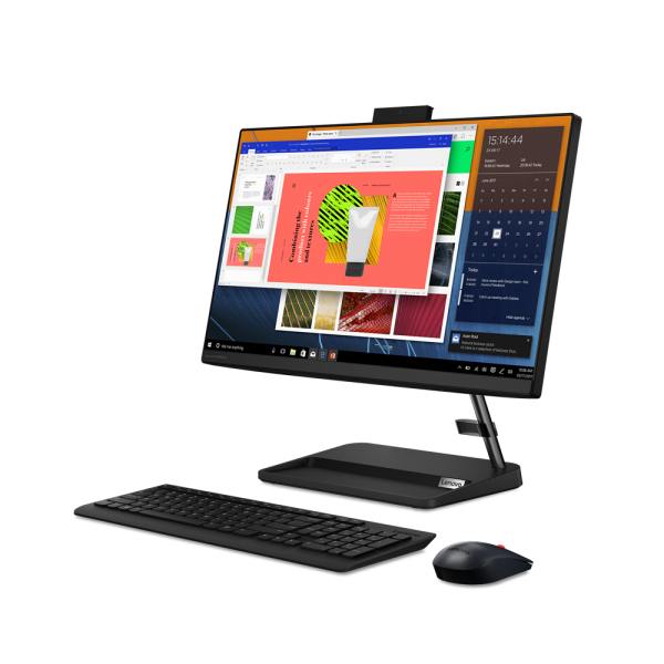 Lenovo IdeaCentre AIO 3 24ADA6 AMD Athlon 3050U 60,5 cm [23.8] 1920 x 1080 Pixel 4 GB DDR4-SDRAM 256 GB SSD PC All-in-one Windows 11 Home Wi-Fi 5 [802.11ac] Nero (IdeaCentre AIO 3) - Versione UK