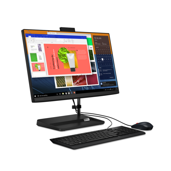 Lenovo IdeaCentre AIO 3 24ADA6 AMD Athlon 3050U 60,5 cm [23.8] 1920 x 1080 Pixel 4 GB DDR4-SDRAM 256 GB SSD PC All-in-one Windows 11 Home Wi-Fi 5 [802.11ac] Nero (IdeaCentre AIO 3) - Versione UK