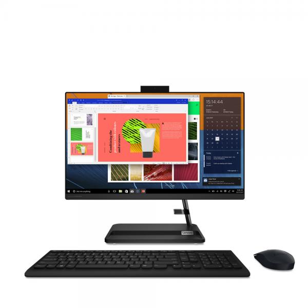 Lenovo IdeaCentre AIO 3 24ADA6 AMD Athlon 3050U 60,5 cm [23.8] 1920 x 1080 Pixel 4 GB DDR4-SDRAM 256 GB SSD PC All-in-one Windows 11 Home Wi-Fi 5 [802.11ac] Nero (IdeaCentre AIO 3) - Versione UK