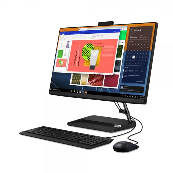 Lenovo IdeaCentre AIO 3 24ALC6 AMD Ryzen 3 5300U 60,5 cm [23.8] 1920 x 1080 Pixel 4 GB DDR4-SDRAM 512 GB SSD PC All-in-one Windows 11 Home Wi-Fi 6 [802.11ax] Nero (IdeaCentre AIO 3) - Versione UK