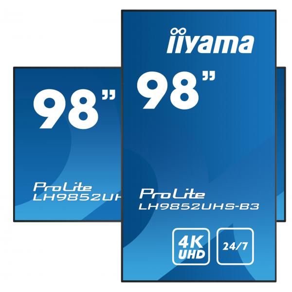 Iiyama PROLITE Pannello piatto per segnaletica digitale 2,48 m [97.5] 500 cd/m? 4K Ultra HD Nero Processore integrato Android 8.0 24/7 (iiyama PROLITE Digital signage flat panel 2.48 m [97.5'] 500 cd/m? 4K Ultra HD Black Android 8.0 24/7)Iiyama494857...