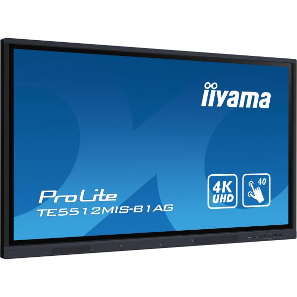 Iiyama TE5512MIS-B1AG visualizzatore di messaggi Pannello piatto per segnaletica digitale 139,7 cm [55] LED Wi-Fi 400 cd/m? 4K Ultra HD Nero Touch screen Processore integrato Android 11 16/7 (TE5512MIS-B1AG 55IN IPS - 3840X2160 400CD/QM)Iiyama4948570...