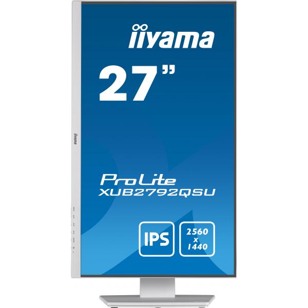 iiyama ProLite XUB2792QSU-W5 Monitor PC 68,6 cm [27] 2560 x 1440 Pixel Wide Quad HD LED Bianco (iiyama ProLite XUB2792QSU-W5 computer monitor 68.6 cm [27'] 2560 x 1440 pixels Full HD LED White)