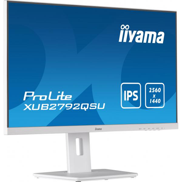 iiyama ProLite XUB2792QSU-W5 Monitor PC 68,6 cm [27] 2560 x 1440 Pixel Wide Quad HD LED Bianco (iiyama ProLite XUB2792QSU-W5 computer monitor 68.6 cm [27'] 2560 x 1440 pixels Full HD LED White)