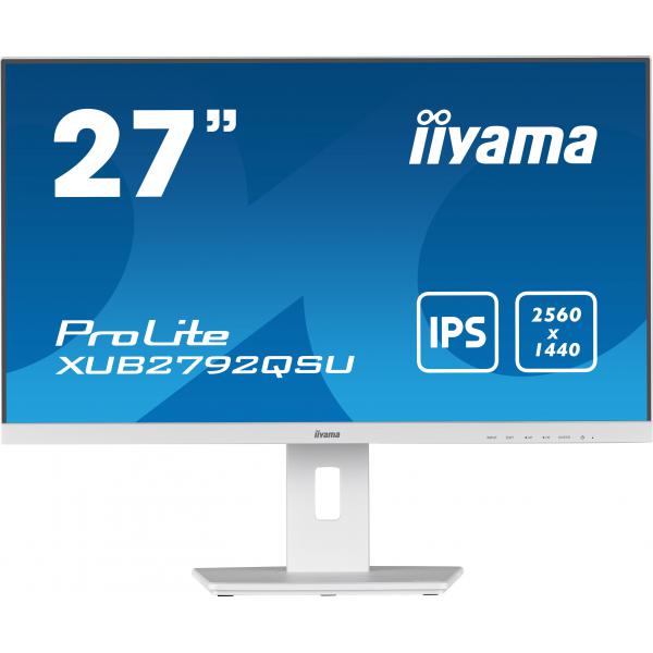 iiyama ProLite XUB2792QSU-W5 Monitor PC 68,6 cm [27] 2560 x 1440 Pixel Wide Quad HD LED Bianco (iiyama ProLite XUB2792QSU-W5 computer monitor 68.6 cm [27'] 2560 x 1440 pixels Full HD LED White)