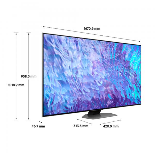 Samsung QE75Q80CATXXU TV 190,5 cm [75] 4K Ultra HD Smart TV Wi-Fi (Samsung 2023 75 Q80C QLED 4K HDR - Samsung 2023 75 Q80C QLED 4K HDR Smart TV 4x HDMI 2x USB VESA Mount 400 x 400)Samsung8806094905311QE75Q80CATXXU