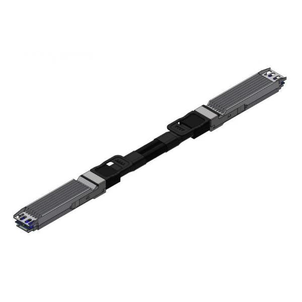 Nvidia MCP4Y10-N00A cavo InfiniBand 0,5 m OSFP Nero (Copper cbl IB twin prt NDR up to 800Gb/s)