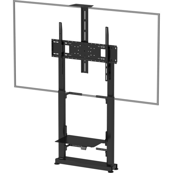 Vision VFM-F25M Supporto TV a parete 2,54 m [100] Nero (Vision VFM-F25M - Carrello - regolabile in altezza - per pannello piatto - motorizzato - acciaio - nero opaco - dimensione schermo: 47-100)