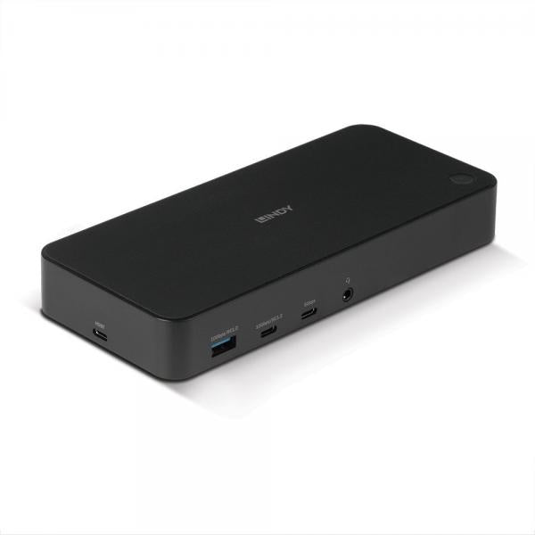 Lindy DST-Pro Universal Docking USB 3.2 Gen 2 [3.1 Gen 2] Type-C Nero (USB TYPE C & A HYBRID LAPTOP DOCKIN)