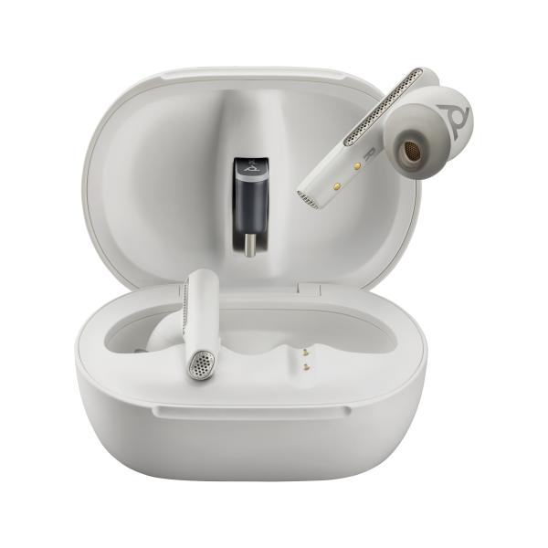 POLY Voyager Free 60+ Auricolare Wireless In-ear Ufficio Bluetooth Bianco (VOYAGER FREE 60+ UCW/TS CHARGE - CASE USB-C WHITE WW)