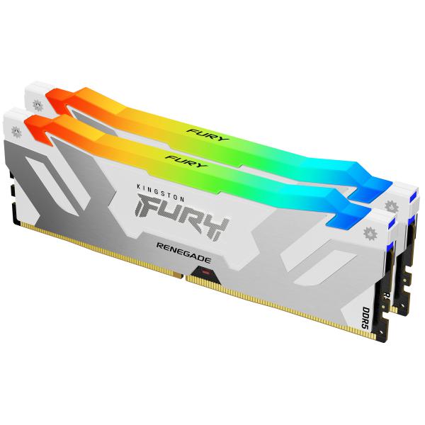Kingston Technology FURY 32GB 7200MT/s DDR5 CL38 DIMM [Kit of 2] Renegade RGB White XMP (KFR 32GB DDR5 7200 DIMM K2 RGB)