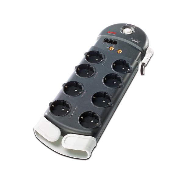 APC Performance SurgeArrest 8 Outlets w/ Phone / Coax Protection 230V Germany Nero 8 presa[e] AC 2,44 m (SURGE PROTECTION POWER LINE - 8X OUT 3.0M CABLE INCL COAX)Apc0731304281399PL8VT3-DE