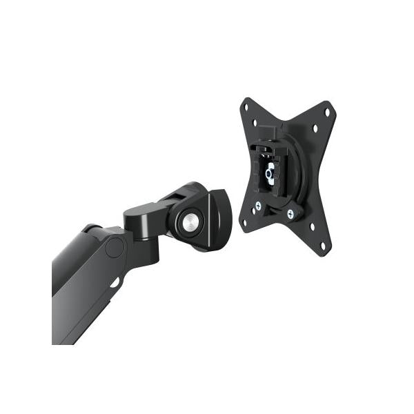 Manhattan 461887 supporto da tavolo per Tv a schermo piatto 81,3 cm [32] Nero Scrivania (TV/MONITOR DESK MOUNT DUAL DOCK - -GAS DUAL 27IN ENET/HDMI/USB-A/C)
