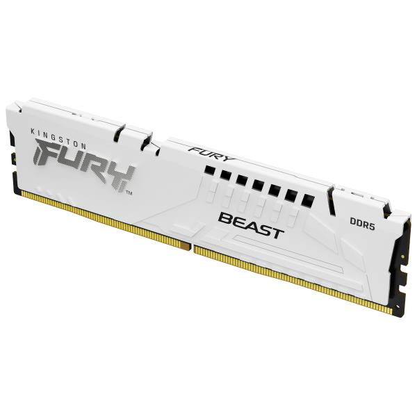 Kingston Technology FURY 64 GB 6000 MT/s DDR5 CL40 DIMM [Kit da 4] Beast White XMP (KFB 128G DDR5 6000 DIMM K4 Wht)
