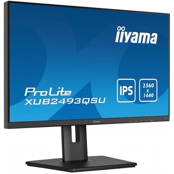 iiyama ProLite XUB2493QSU-B5 Monitor PC 61 cm [24] 2560 x 1440 Pixel Wide Quad HD LED Nero (XUB2493QSU-B5 24IN 60.5CM 2560X - 300CD/M2 HDMI 4MS)