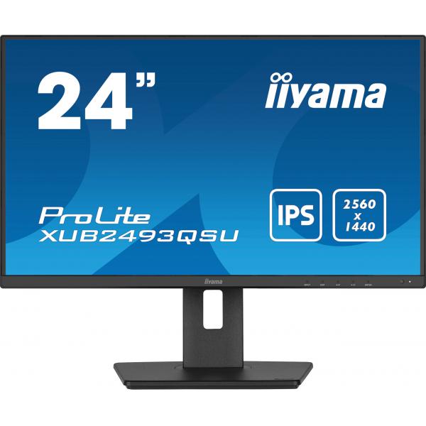 iiyama ProLite XUB2493QSU-B5 Monitor PC 61 cm [24] 2560 x 1440 Pixel Wide Quad HD LED Nero (XUB2493QSU-B5 24IN 60.5CM 2560X - 300CD/M2 HDMI 4MS)