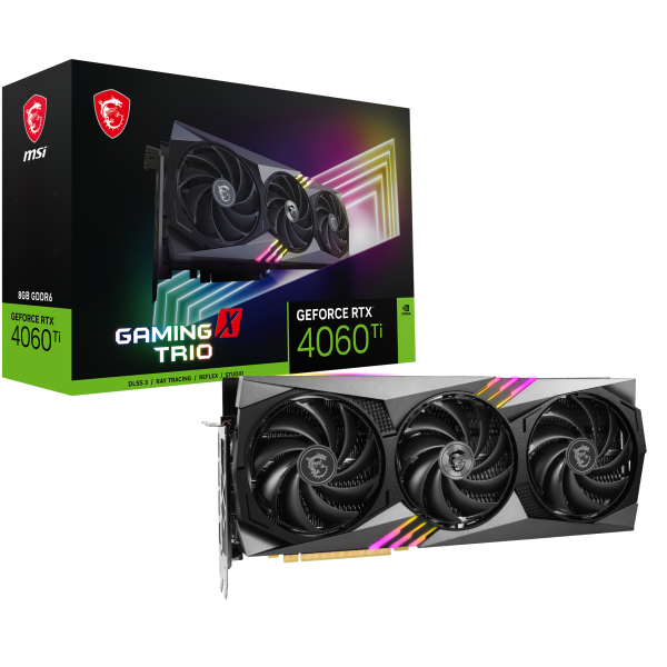 MSI GeForce RTX 4060 Ti GAMING X TRIO 8G NVIDIA 8 GB GDDR6