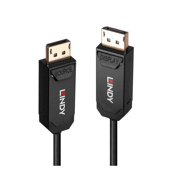Lindy 38524 cavo DisplayPort 10 m Nero (40M FIBRE OPTIC HYBRID DP 2.0 UBHR1)