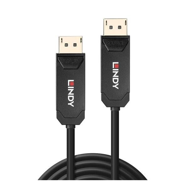 Lindy 38525 cavo DisplayPort 10 m Nero (50M FIBRE OPTIC HYBRID DP 2.0 UBHR1)