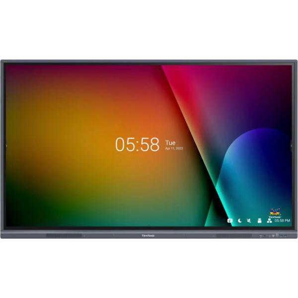 Viewsonic IFP6533 visualizzatore di messaggi Pannello piatto per segnaletica digitale 165,1 cm [65] LCD 400 cd/m 4K Ultra HD Nero Processore integrato Android 11 (65IN 40MLT TOUCH 3840X2160 GREY - 400NITS 5000:1 4/32G HDMI/VGA/US)