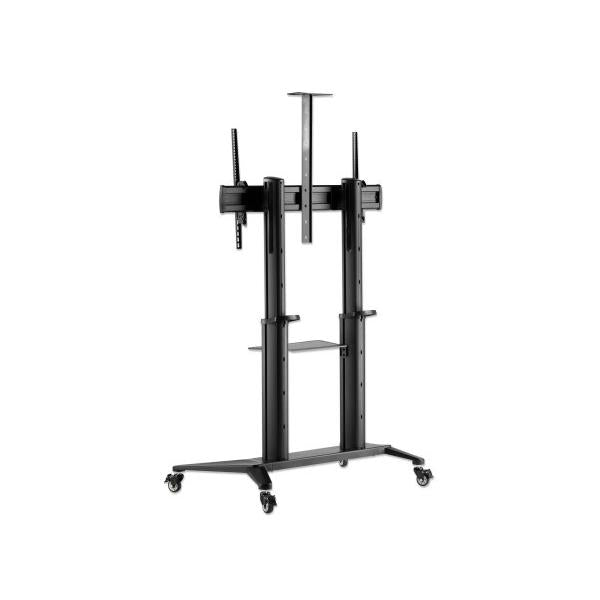Manhattan 462341 Supporto TV a parete 3,05 m [120] Nero (TV/MONITOR TROLLEY STAND- - 70-120IN VESA 1000X600MM 140KG)