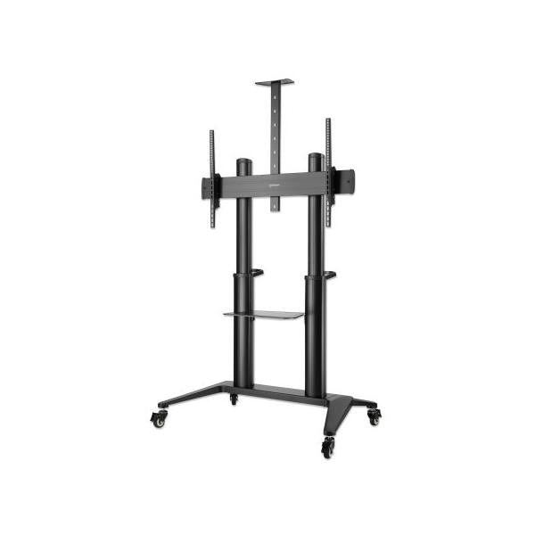 Manhattan 462341 Supporto TV a parete 3,05 m [120] Nero (TV/MONITOR TROLLEY STAND- - 70-120IN VESA 1000X600MM 140KG)