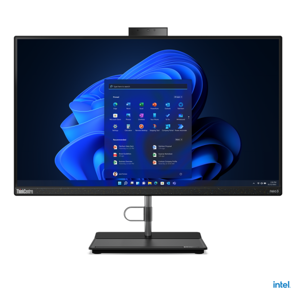 Lenovo ThinkCentre neo 30a Intel Core i3 i3-1215U 60,5 cm [23.8] 1920 x 1080 Pixel 8 GB DDR4-SDRAM 256 GB SSD PC All-in-one Windows 11 Pro Wi-Fi 6 [802.11ax] Nero (TC NEO 30A G3 I3-1215U 8GB - 256GB SSD 23.8 FHD NT W11P) - Versione Tedesca