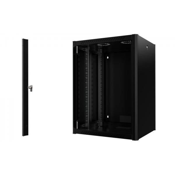 LOGON RWP16U56BL rack 16U Da parete Nero (19'' 16U Rack Wall Mount Pro - 600 x 560 x 823mm - Black - Warranty: 60M)