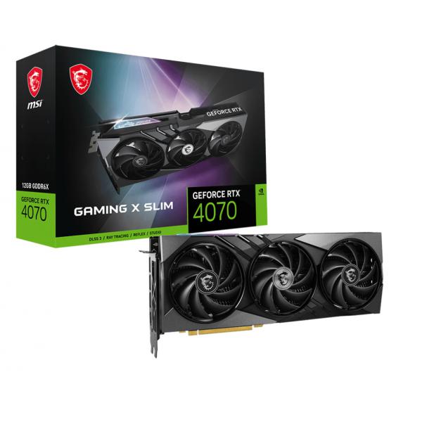 MSI GAMING GEFORCE RTX 4070 X SLIM 12G scheda video NVIDIA 12 GB GDDR6X (GPU NV 4070 Gaming X Slim 12GB Fan)