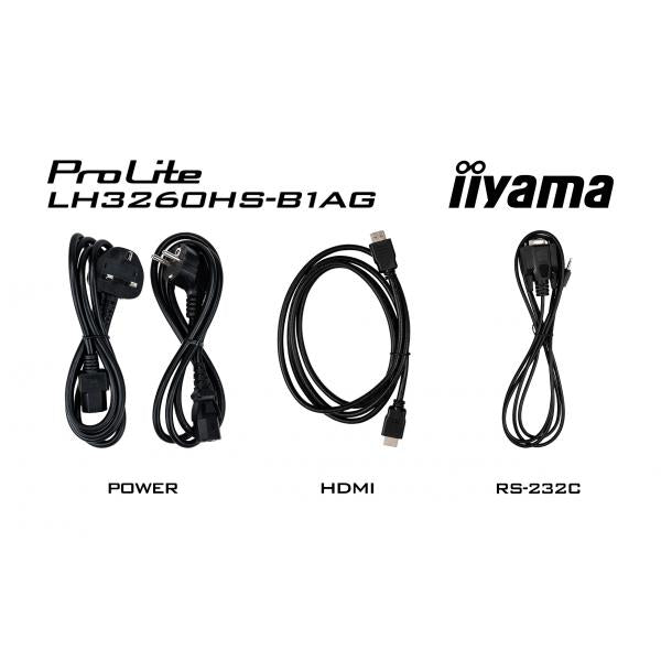 Iiyama PROLITE Pannello A digitale 80 cm [31.5] LED Wi-Fi 500 cd/m? Full HD Nero Processore integrato Android 11 24/7 (LH3260HS-B1AG 32IN 1920X1080 FH - HAZE 25 500CD/M2 LANDSCAPE AND P)Iiyama4948570122288LH3260HS-B1AG