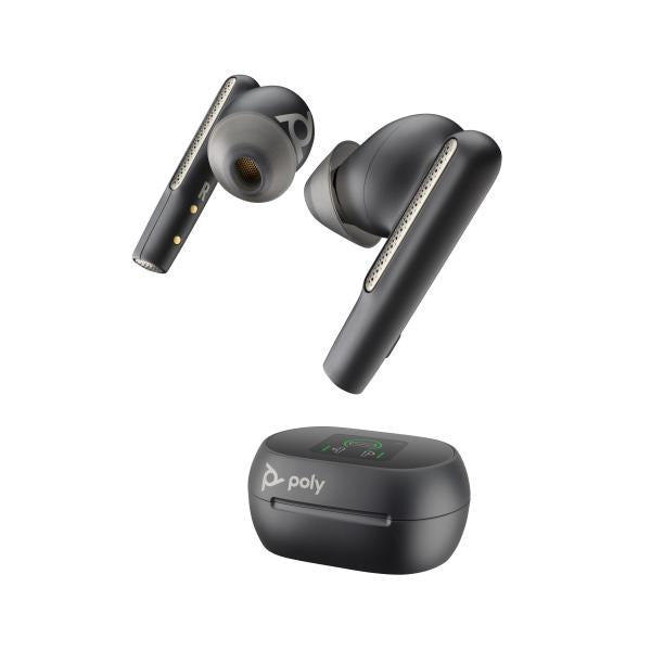 POLY Voyager Free 60+ UC Auricolare Wireless In-ear Musica e Chiamate USB tipo-C Bluetooth Nero (Poly Voyager Free 60+ - True wireless earphones con microfono - in-ear - Bluetooth - eliminazione rumore attivata - jack 3,5 mm, USB-A tramite adattatore...