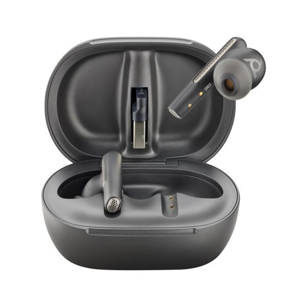 POLY Voyager Free 60+ UC Auricolare Wireless In-ear Musica e Chiamate USB tipo-C Bluetooth Nero (VOYAGER FREE 60+ UC W/TS CHARGE - CASE TEAMS USB-C BLACK WW)