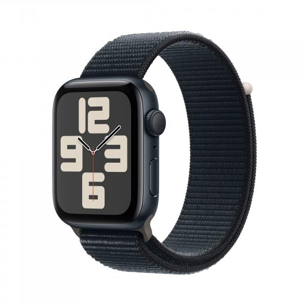 Apple Watch SE GPS Cassa 44mm in Alluminio Mezzanotte con Cinturino Sport Loop Mezzanotte (Apple Watch SE [GPS] - 2 generazione - 44 mm - midnight aluminum - smartwatch con sport loop - nylon - midnight - dimensione del polso: 145-220 mm - 32 GB - Wi...