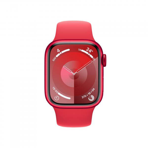 Apple Watch Series 9 41 mm Digitale 352 x 430 Pixel Touch screen Rosso Wi-Fi GPS [satellitare] (APPLE WATCH SERIES 9 GPS 41MM - [PROD]RED ALU RED SP BND S/M)