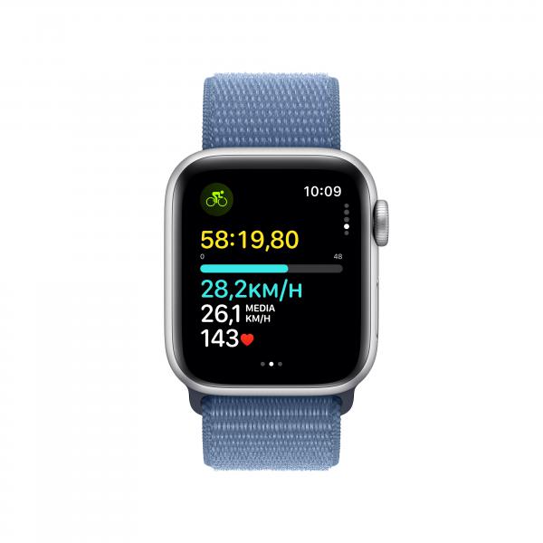 Apple Watch SE OLED 40 mm Digitale 324 x 394 Pixel Touch screen 4G Argento Wi-Fi GPS [satellitare] (APPLE WATCH SE CELL 40MM - SILVER ALU WINTER BLUE SP LOOP)