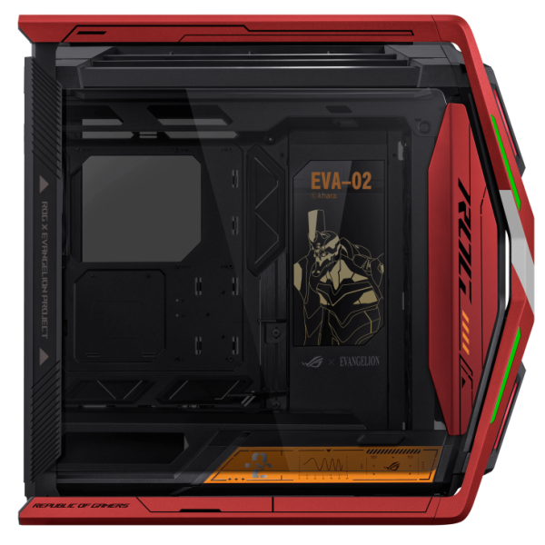 Asus ROG Hyperion EVA-02 GR701 Gaming Case w/ Glass Windows E-ATX 4x 14cm Fans Dual 420mm Radiator Support USB-C [60W FC] Fan Hub & Lighting Panel