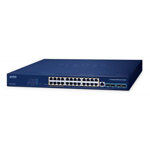 PLANET GS-6311-24HP4X switch di rete Gestito L3 Gigabit Ethernet [10/100/1000] Supporto Power over Ethernet [PoE] (Layer 3 8-Port 10/100/1000T - 90W 802.3bt PoE + 16-Port - 10/100/1000T 802.3at PoE + 4-Port 10G SFP+ Managed Ethernet Switch [475 Watts...