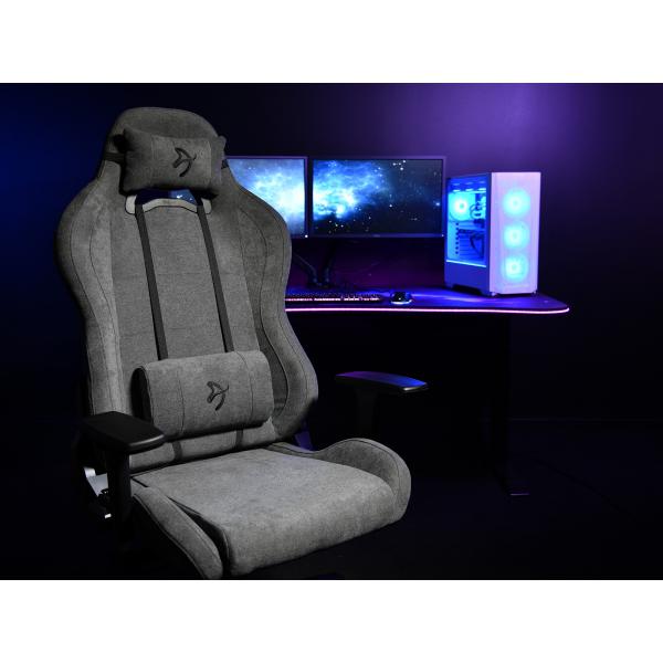 AROZZI TORRETTA SOFTFABRIC - - ASH SOFTFABRIC 3-DIMENSIONAL ARM