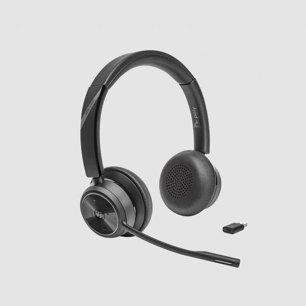POLY Savi 7320 UC Auricolare Wireless A Padiglione Ufficio USB tipo-C Base di ricarica Nero (SAVI 7320 UC [S7320] S7320T/A C - D400/A OTH STEREO DECT UK/EU/AUS)