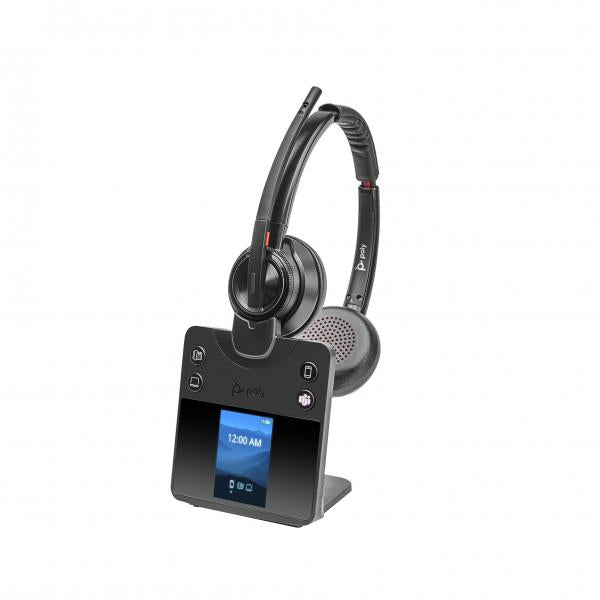 POLY Savi 8420 Auricolare Wireless A Padiglione Ufficio Bluetooth Nero (Poly Savi 8420 Office - Savi 8400 series - cuffie con microfono - over ear - DECT / Bluetooth - senza fili - eliminazione rumore attivata - nero - Certificato per i team Microsof...