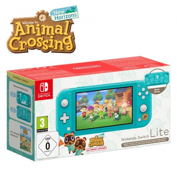 Nintendo Switch Lite Animal Crossing: New Horizons Timmy & Tommy Aloha Edition console da gioco portatile 14 cm [5.5] 32 GB Touch screen Wi-Fi Turchese (NSW Lite Turquoise - Timmy & Tommy's Ed)