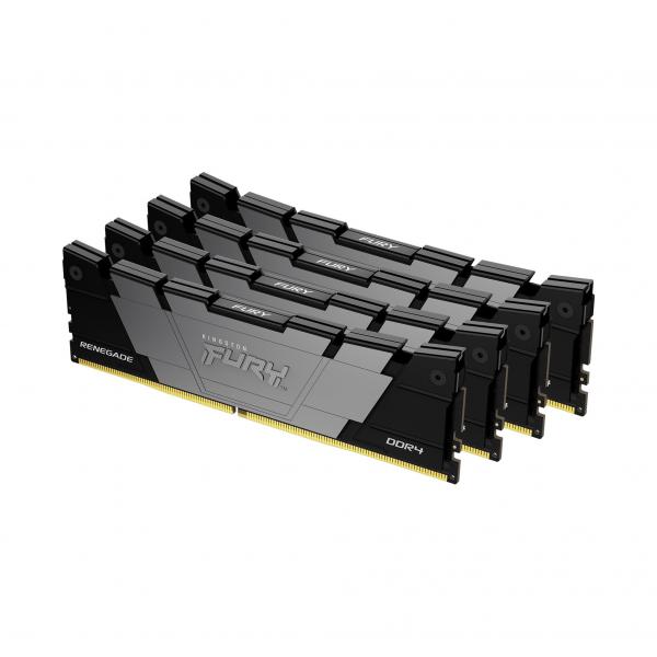 Kingston Technology FURY 128GB 3200MT/s DDR4 CL16 DIMM [Kit da 4] Renegade Black (KFR 128G DDR4 3200 DIMM K4 Blk)
