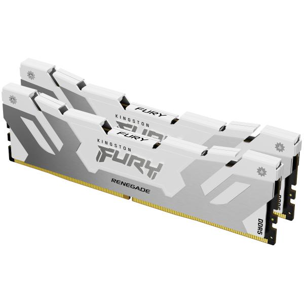 Kingston Technology FURY 64GB 6400MT/s DDR5 CL32 DIMM [Kit da 2] Renegade White XMP (KFR 64GB DDR5 6400 DIMM K2 Wht)