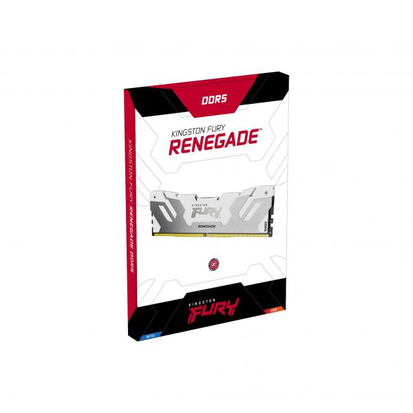 Kingston Technology FURY 32GB 7600MT/s DDR5 CL38 DIMM [Kit da 2] Renegade White XMP (KFR 32GB DDR5 7600 DIMM K2 Wht)
