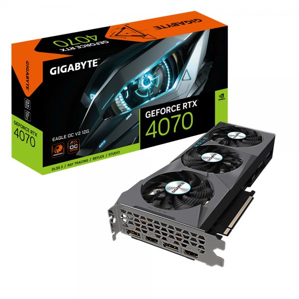 Gigabyte EAGLE GeForce RTX 4070 OC V2 12G NVIDIA 12 GB GDDR6X (GIGABYTE RTX 4070 12GB EAGLE OC V2)