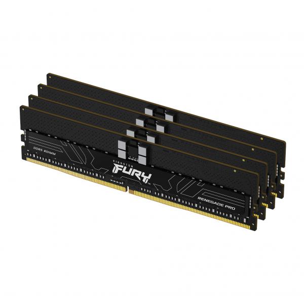 Kingston Technology FURY 64GB 6400MT/s DDR5 ECC Reg CL32 DIMM [Kit da 4] Renegade Pro XMP (KFR 64GB DDR5 6400 ECC Reg K4)