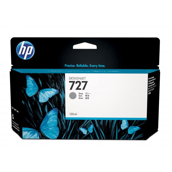 HP Cartuccia inchiostro grigio DesignJet 727, 130 ml (HP 727 - 130 ml - grigio - originale - DesignJet - cartuccia d'inchiostro - per DesignJet T1500, T1530, T2500, T2530, T920, T930)hp0887111963796B3P24A