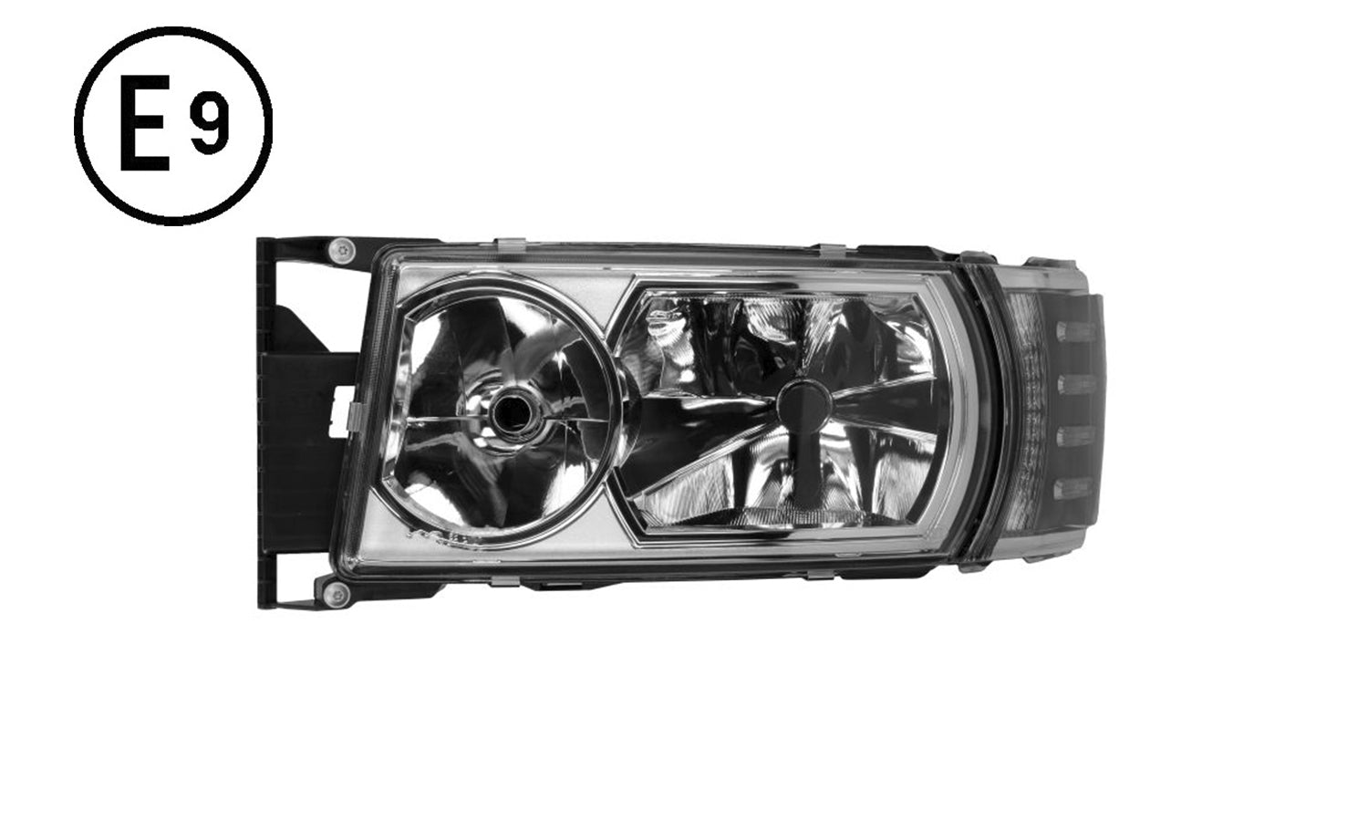 FARO SINISTRO MANUALE XENO CON LUCE DIURNA SENZA LAMPADINA (D1R-H7) OMOLOGATO E9