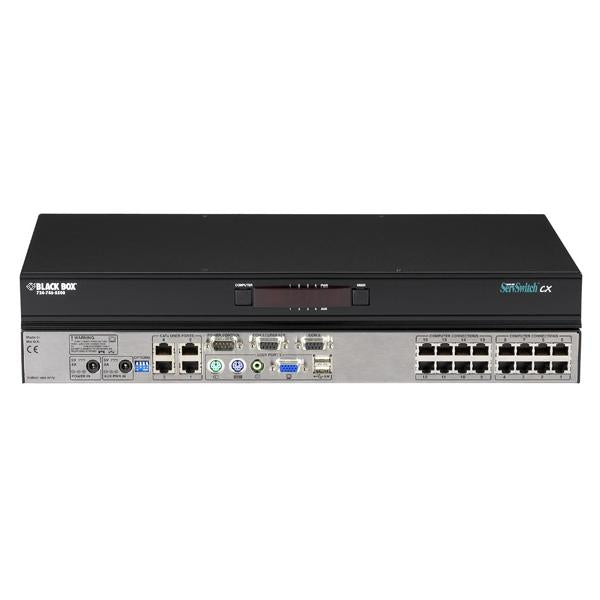Black Box ServSwitch CX switch per keyboard-video-mouse [kvm] Montaggio rack Nero (CATX KVM SWITCH 4 USERS BY 16 SERVERS [1Year warranty])