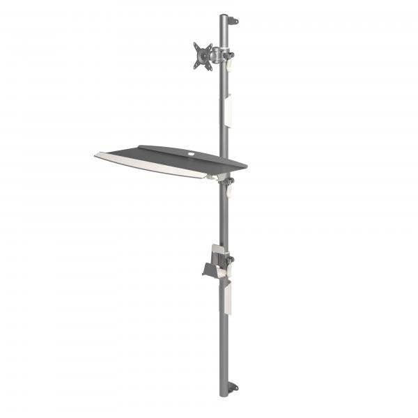 Dataflex Viewmate postazione di lavoro - parete 732 (Dataflex Viewmate workstation - wall 732 - silver [5Years warranty])